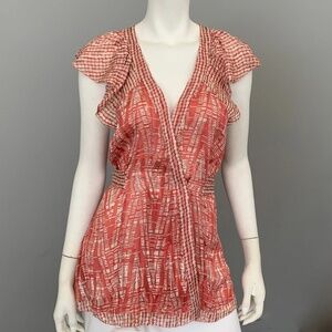 BCGB Maxazria Silk Wrap Top